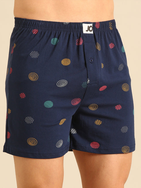 3 Pack Cotton Printed Multicolored Boxers